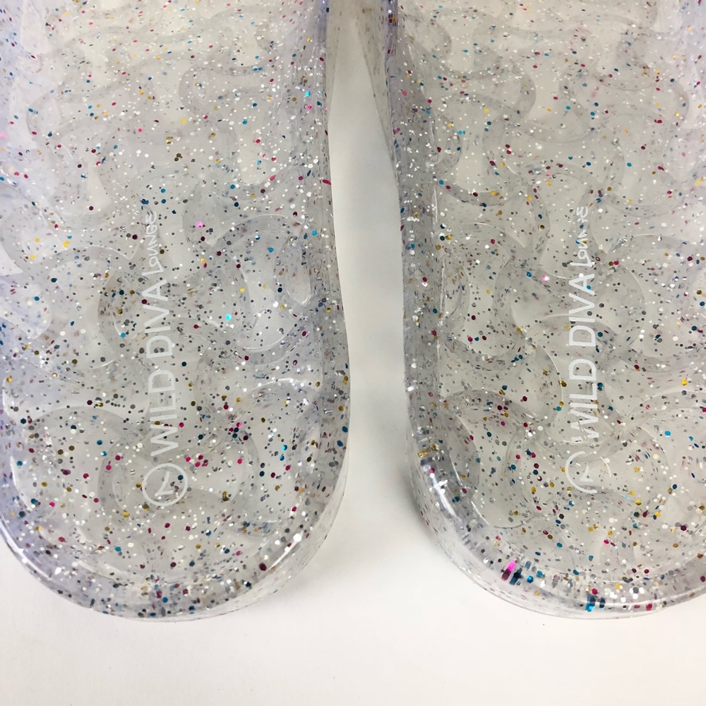 Wild Diva Transparent Glitter Jelly Slides 7 - Picture 5 of 7